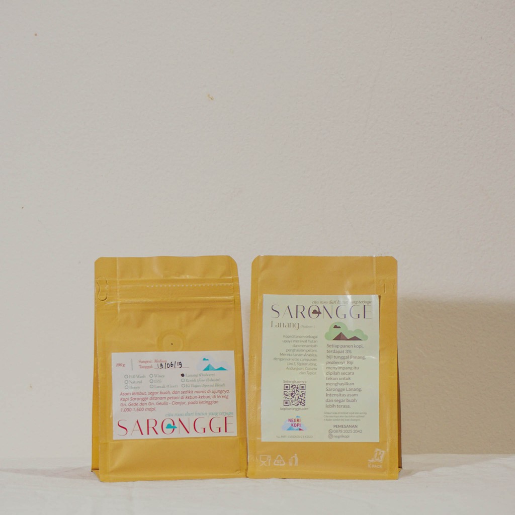 

Kopi Sarongge Lanang - Peaberry (100g) [ARABICA] Roasted Beans by Negri Kopi