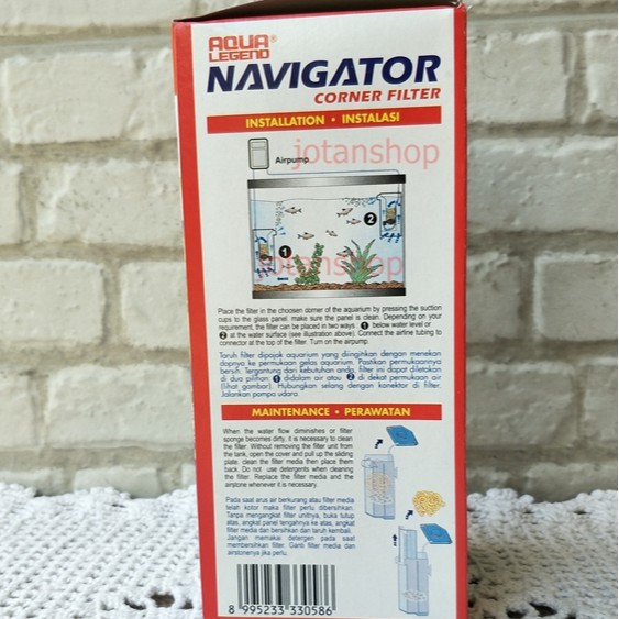 AQUA LEGEND NAVIGATOR CORNER FILTER POJOK SUDUT AQUARIUM AQUASCAPE