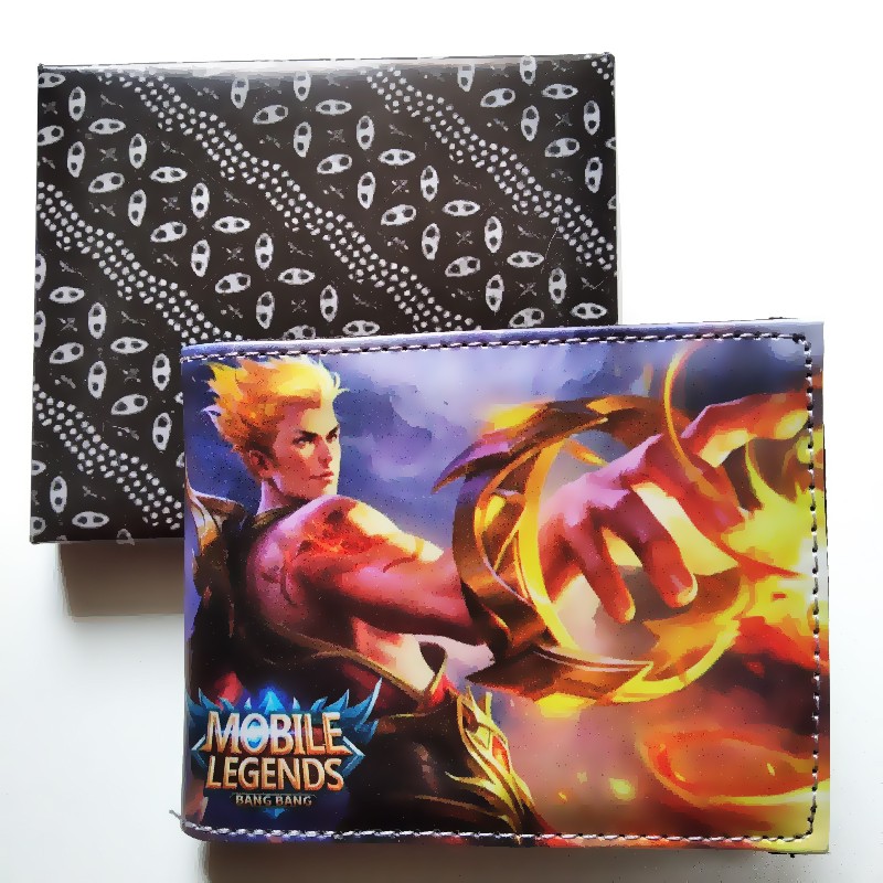 6.6 Shopee Belanja Gratis!! Dompet Pria Karakter Game Mobile Legend MLe001 Dompet Lipat Dua Fashion anak Gamer (Model Acak)