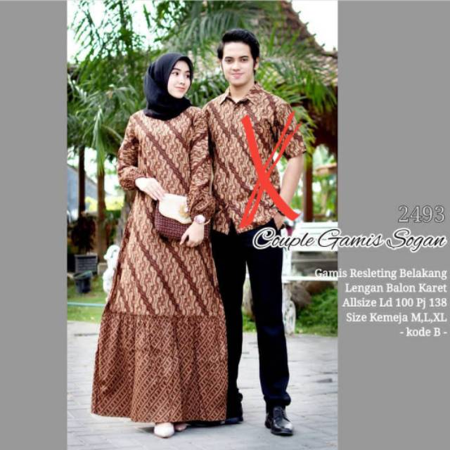 GROSIR BATIK COUPLE GAMIS SOGAN