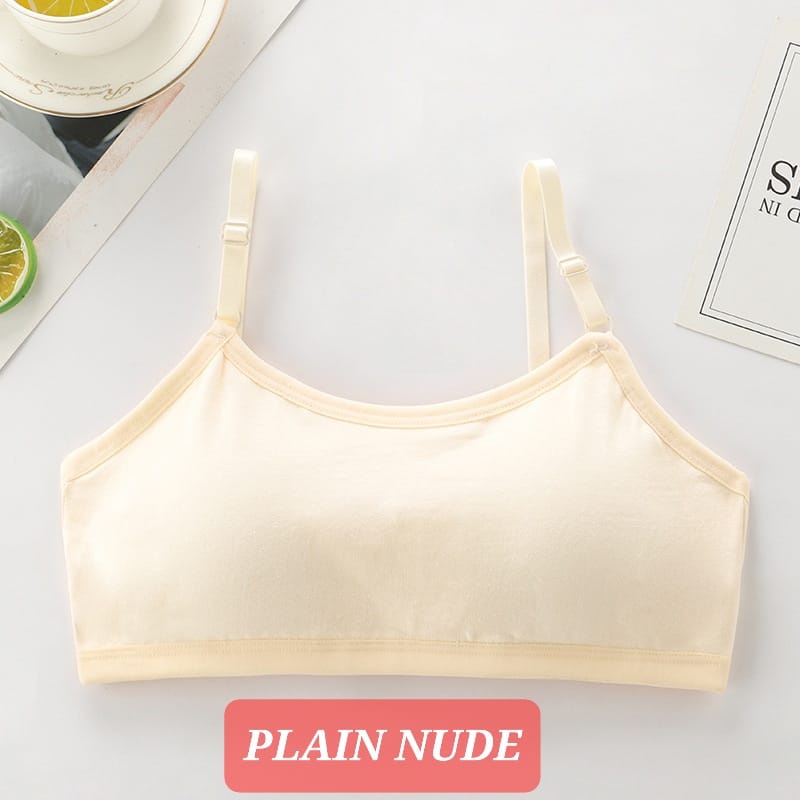 PLAIN BRA PAKAIAN DALAM ANAK SD SMP REMAJA TANPA KAWAT KATUN IMPORT NYAMAN NOT SOREX