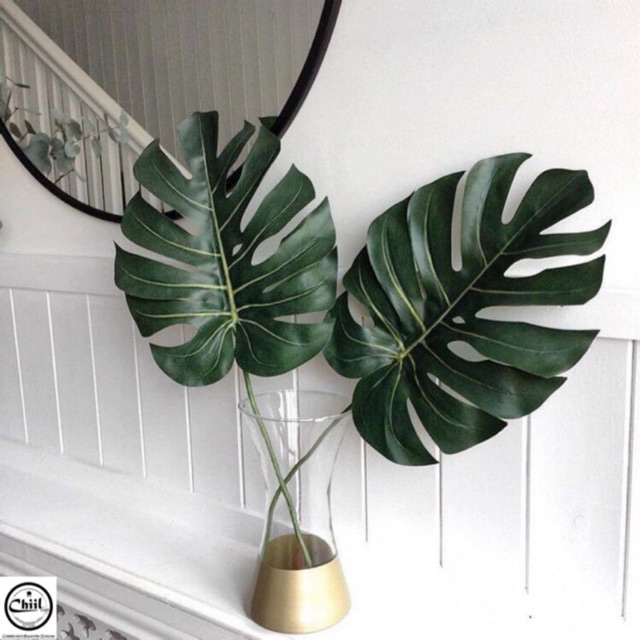 Daun Monstera Daun Monstera Besar Daun Monstera Plastik Daun Monstera Hijau Daun Artificial