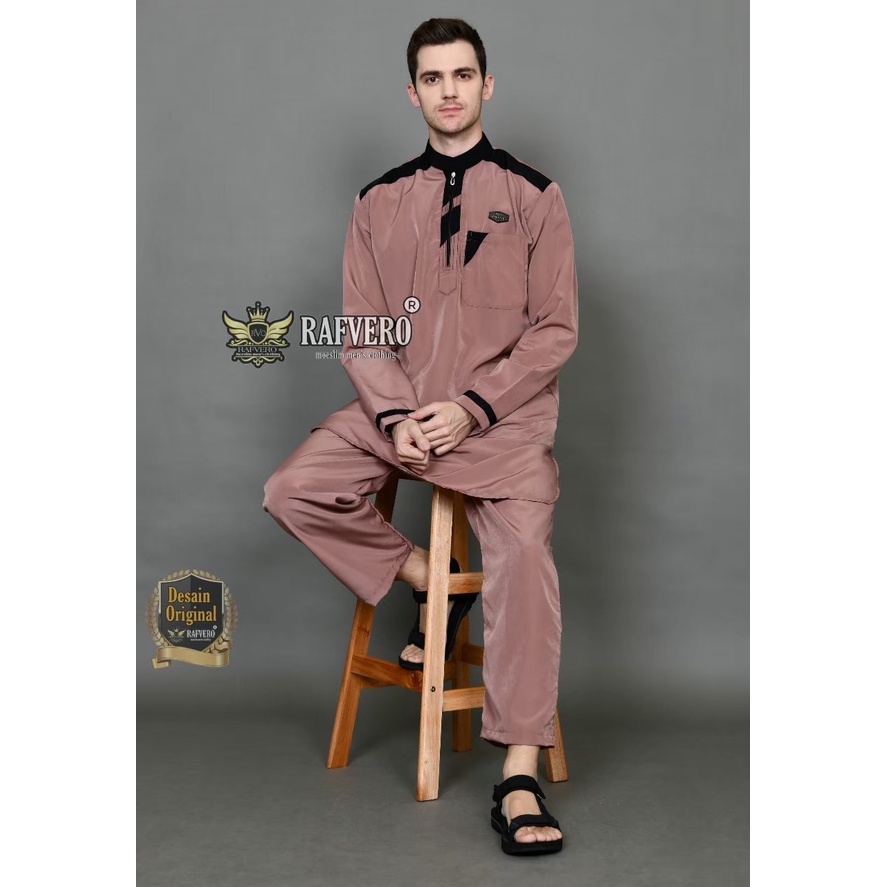 Baju Koko / Baju Muslim Setelan Pakistan Dewasa / Setelan Muslim ABIZAR / Gamis Pria / Koko Pakistan