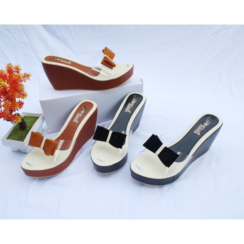 Sandal wedges mika korea Sandal Wedges Wanita Terbaru Model Kokop Mika Pita Cantik