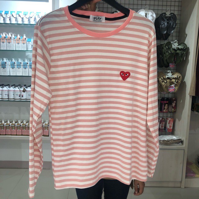 ATASAN CEWEK MURAH GRATIS ONGKIR SELURUH INDONESIA QSAA/ Kaos play cdg original bangkok motif salur