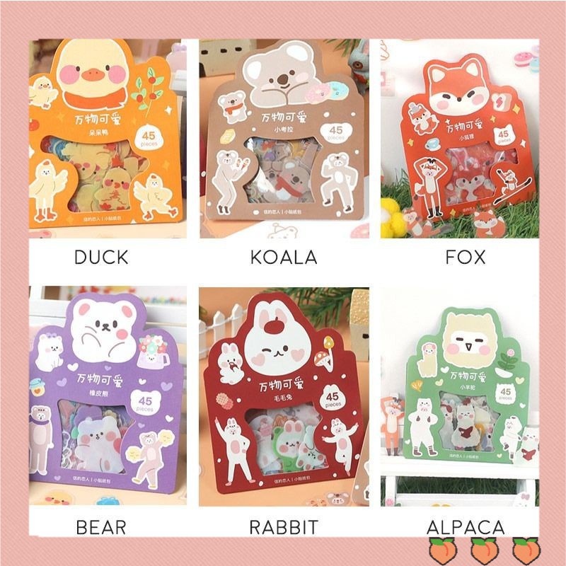 

All Things Cute Stickers Set Decorative Sticker Plastik transparan kekinian