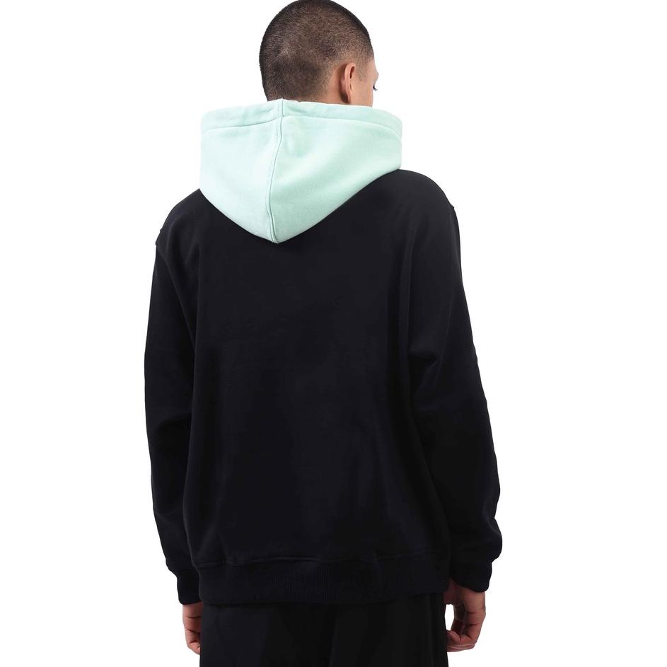 LEAF A Logo Two Tone Black/Green Hoodie [KDU.10Jn22ᴱ]