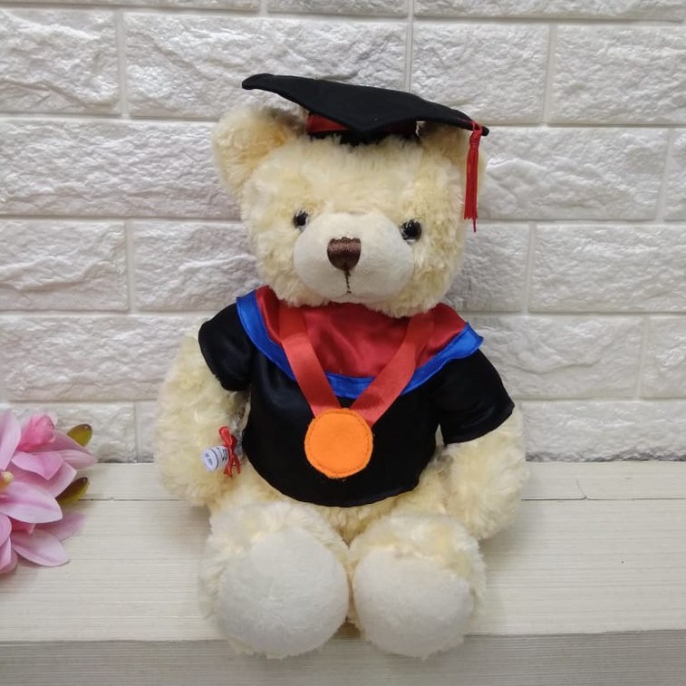 Boneka Bear Toga Snail 12&quot;/graduation wisuda/boneka wisuda/kado hadiah wisuda