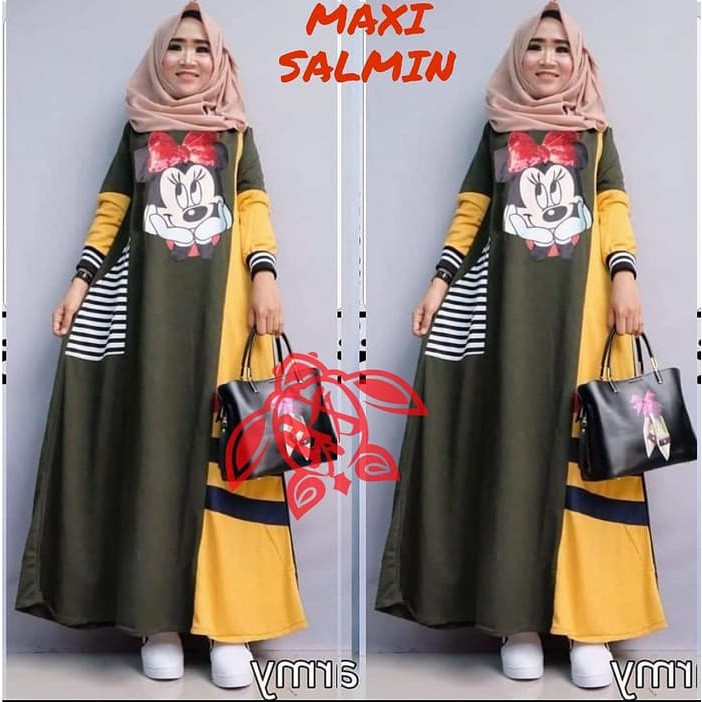 gamis MAXI   ARMY [Hijab 0129] SDH Baju Gamis Wanita Terbaru