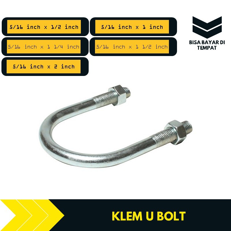 Klem Pipa Besi 5/16 Inch Clamp Pipa U TBMS752