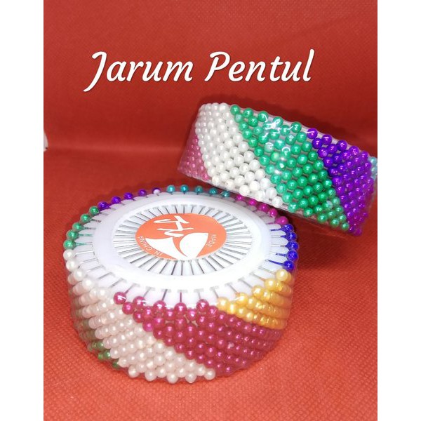 JARUM PENTUL BULAT WARNA- WARNI 1 PCS / JARUM JILBAB