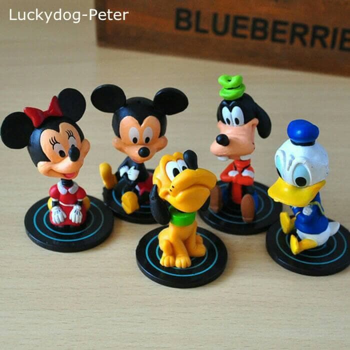 mainan anak pajangan hiasan figure disney mickey minnie donal desy