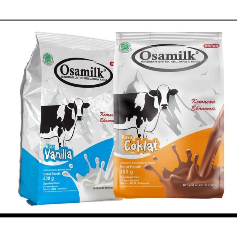 OSAMILK SUSU SAPI BUBUK MURNI GEMUK BADAN ANAK DAN DEWASA 300 GRAM