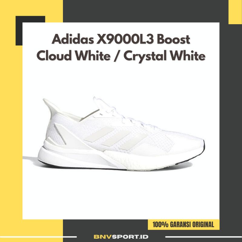 Sepatu Running Pria Adidas X9000L3 Boost Cloud White / Crystal White EH0056 Original Sneakers BNIB S