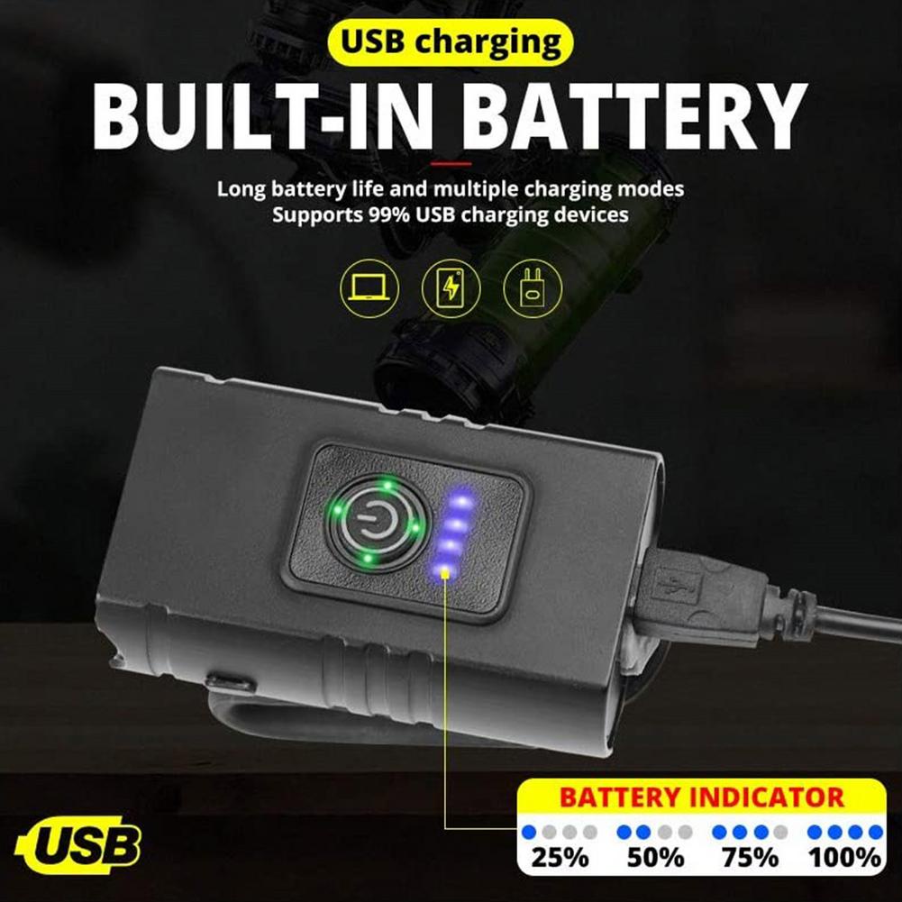 Lampu Depan Led T6 Usb Rechargeable Untuk Sepeda Mtb