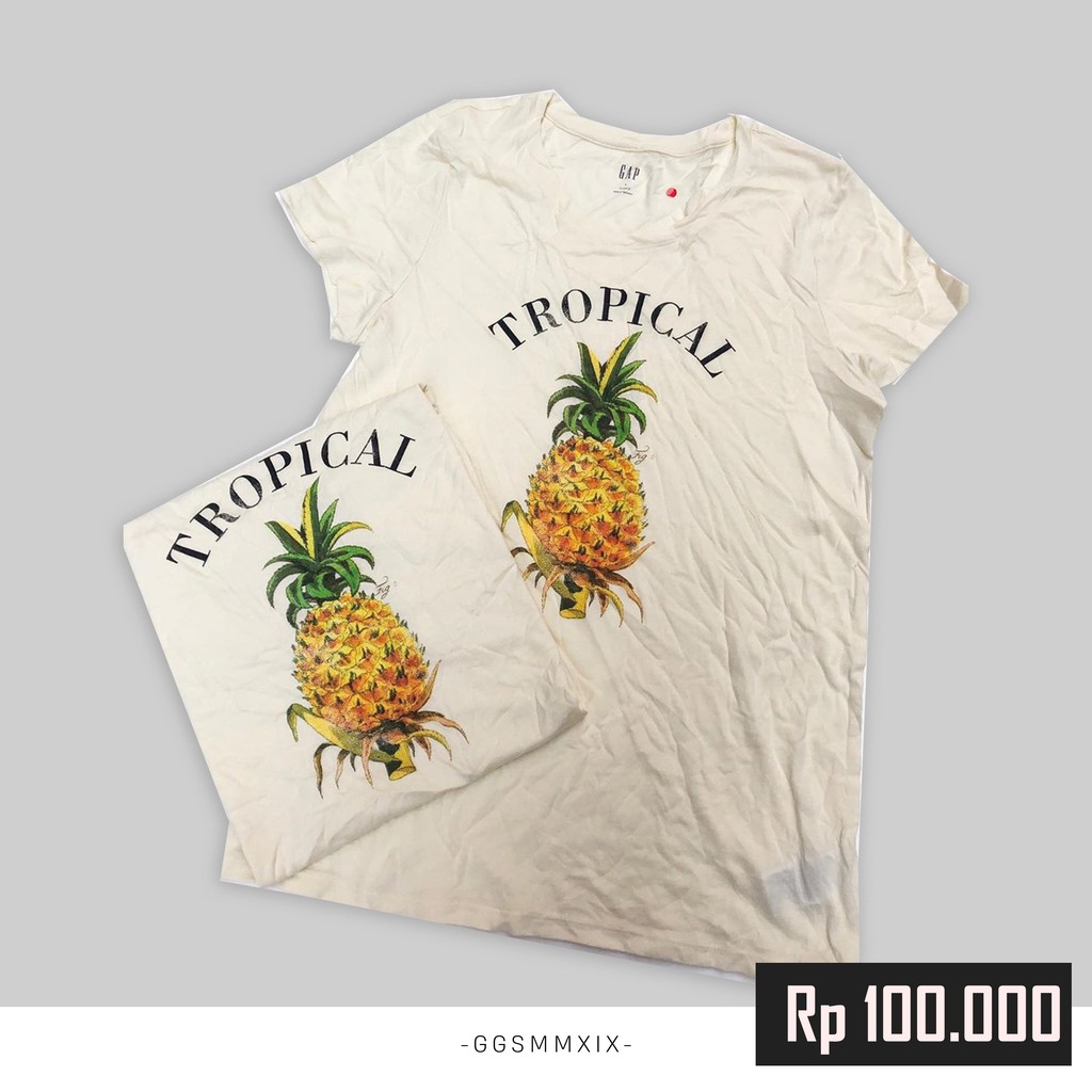 GAP Tshirt Original Graphic Printed Pinneaple New | Kaos GAP Original Terbaru | Kaos Wanita Original