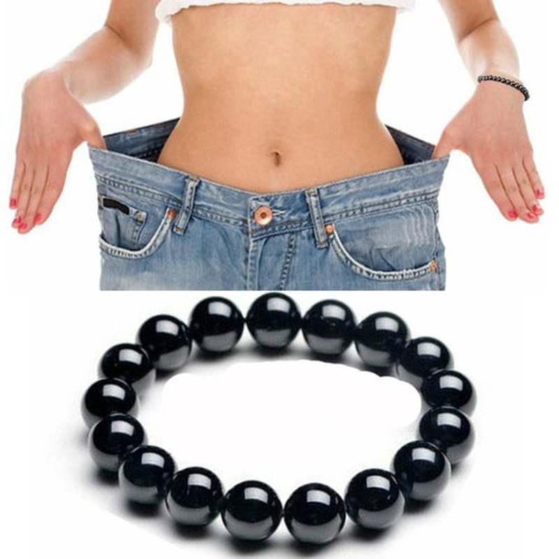 Gelang kesehatan Perawatan Biomagnetik Hitam Hematit Magnet Menurunkan Berat Badan Bracelet-8