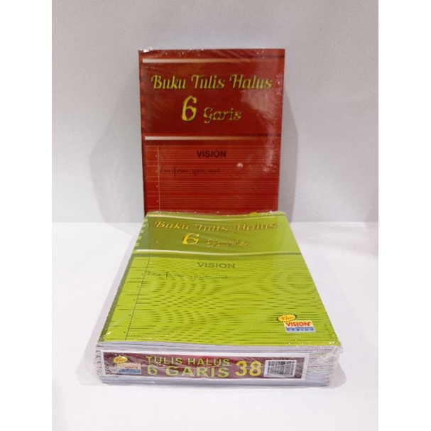 

BUKU TULIS HALUS / BUKU GARIS 6, VISION 38 LEMBAR