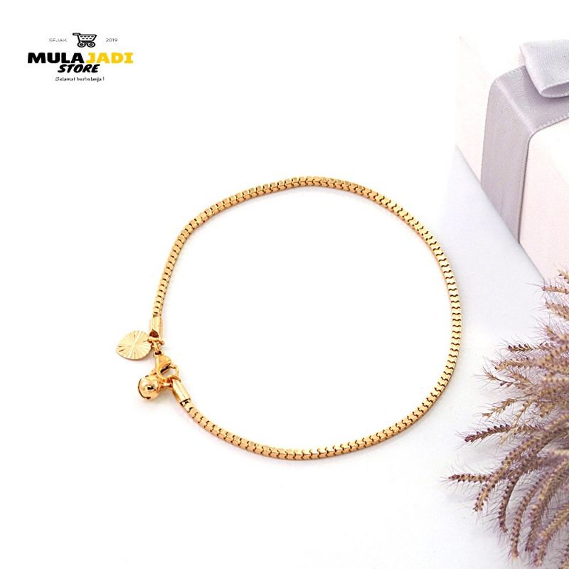 Cod Gelang Titanium Wanita Gelang Tangan Wanita Anti Karat Gelang Wanita Titanium Gelang lilit Best 