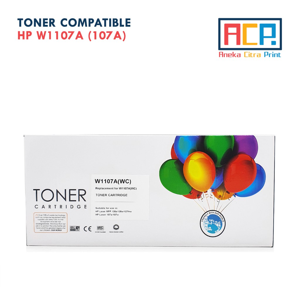 Toner Compatible Cartridge HP 107A W1107A - M107A 107W M107W 107 105A - Tanpa Chip