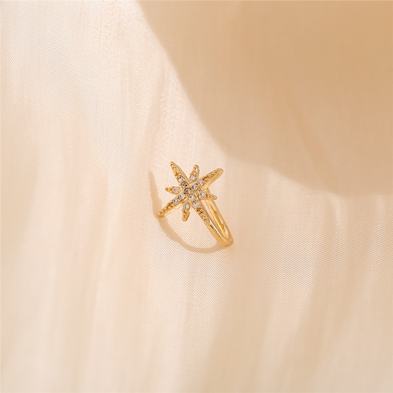 IFYOU Fashion Crystal Gold Nose Clip Star Butterfly Non-piercing Nose Ring Women Jewelry Accessories