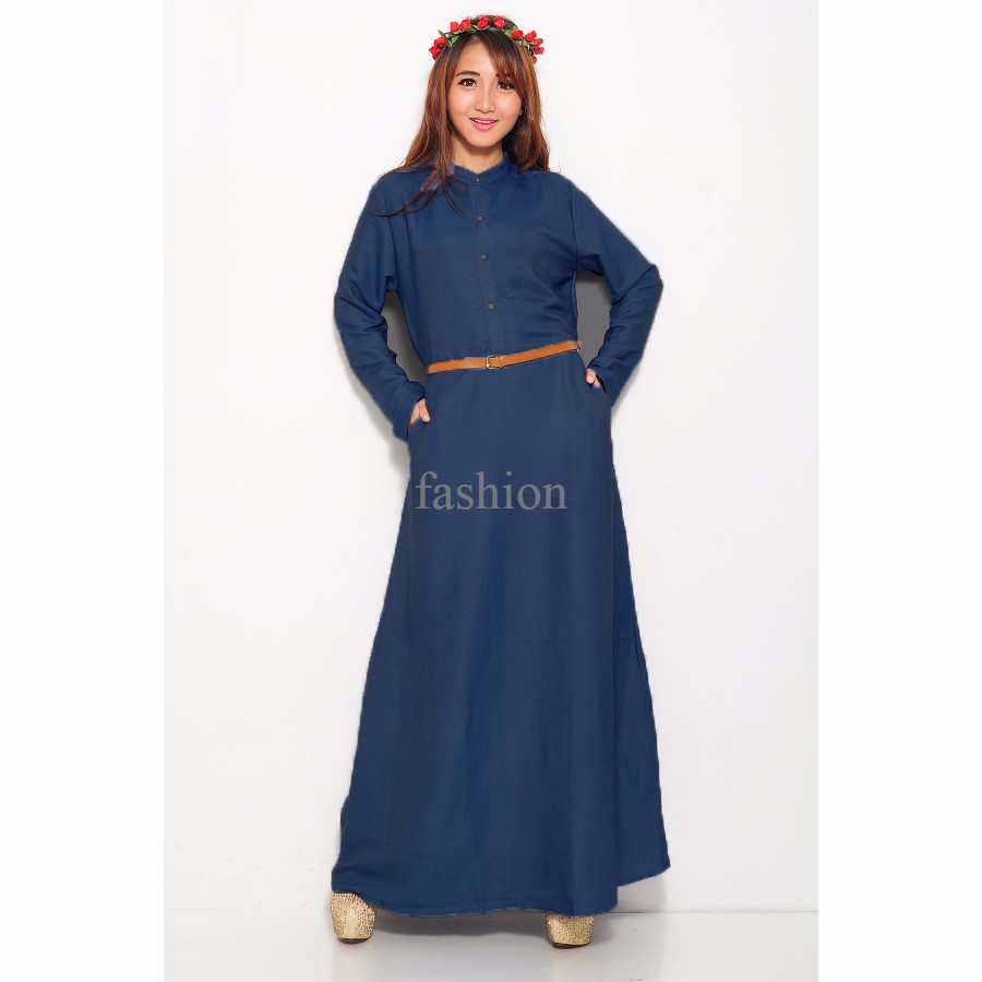 Gamis fashion chambray polos