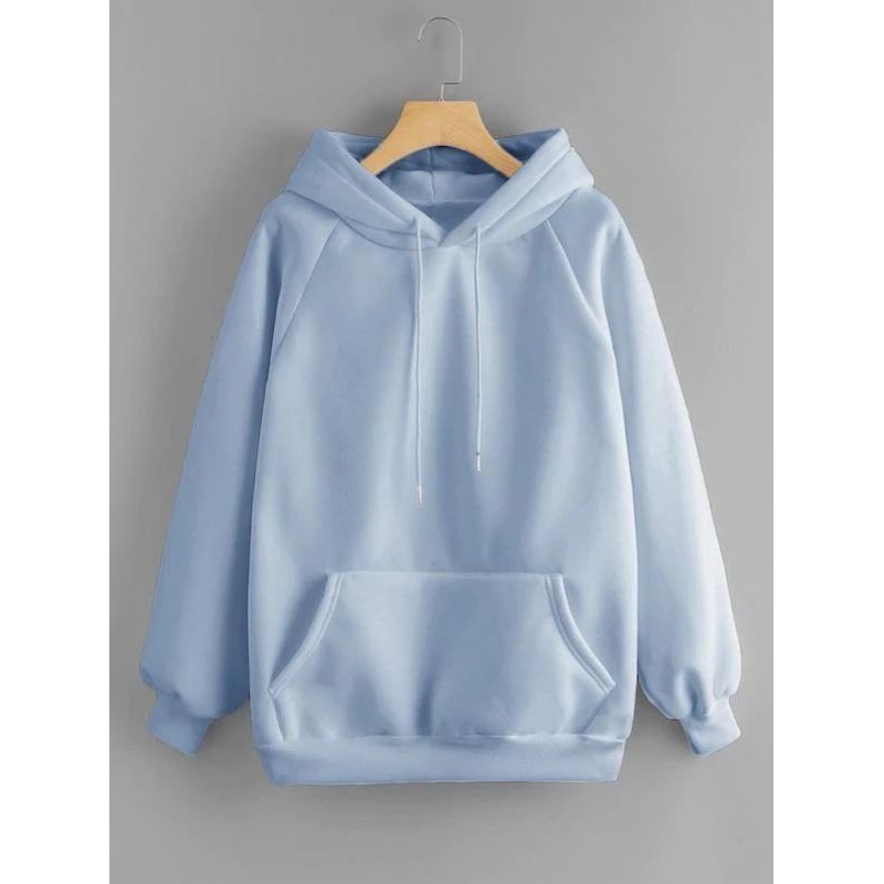HOODIE JUMPER BABY BLUE POLOS UNISEX SIZE M-XXL / JAKET HOODIE BABY BLUE POLOS / HOODIE TRENDING