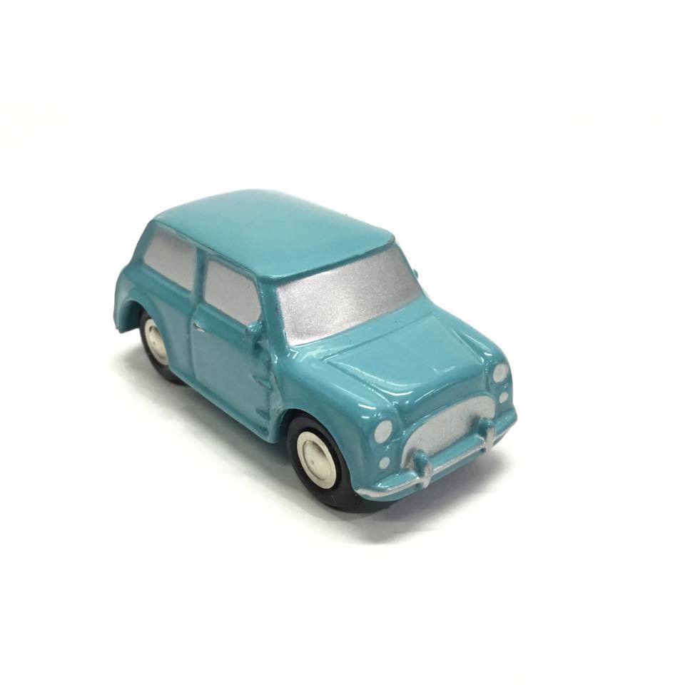 Schuco Piccolo Shell Austin Mini Biru Muda Dealer Box Skala 90