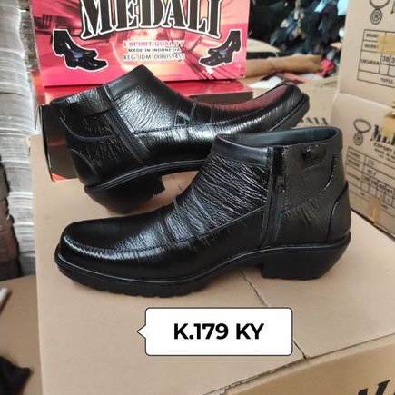 Sepatu kulit pria PDH boots polri TNI security guard PNS sepatu Kerja formal Tampil lebih keren