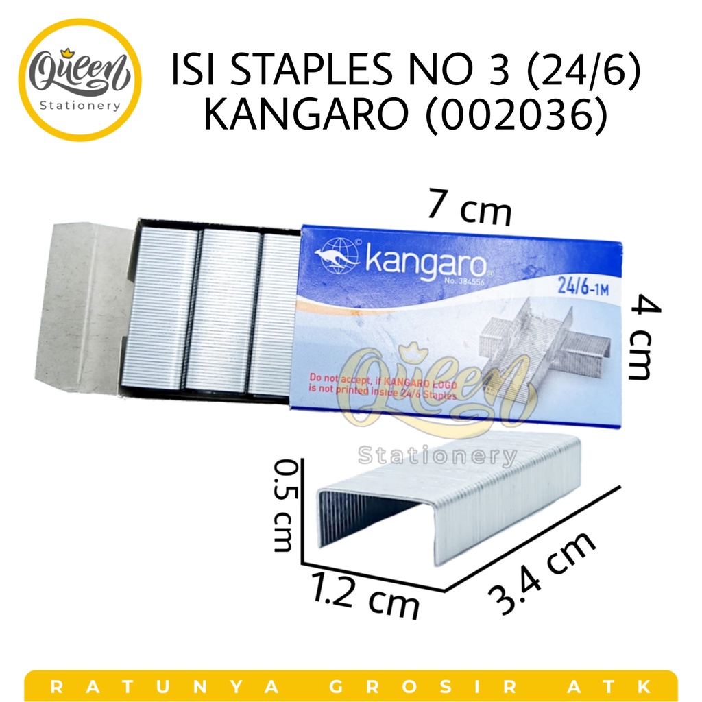 

ISI STAPLES NO 3 (24/6) KANGARO / REFILL STAPLES (002036)