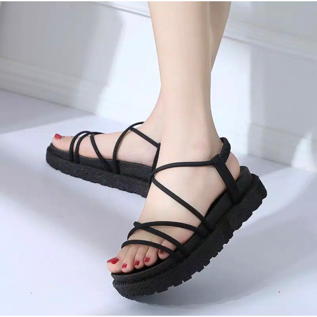 LXS501 Sandal Tali Wanita Mudah dipakai - Sendal Import Original Korea style