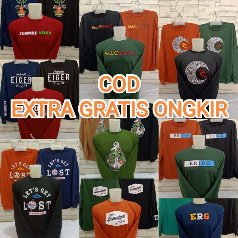 RIPCURL GREEN LIGHT AWESOME KAOS PANJANG DISTRO SWEATER TANPA TOPI MEDAN