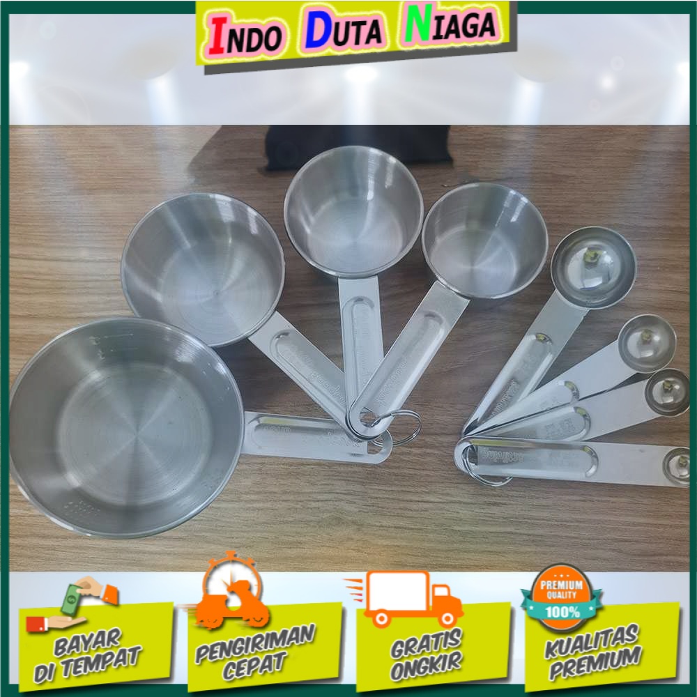 HOOMIN Sendok Takar Ukur Stainless Steel Measuring Spoon 8 PCS - 16780