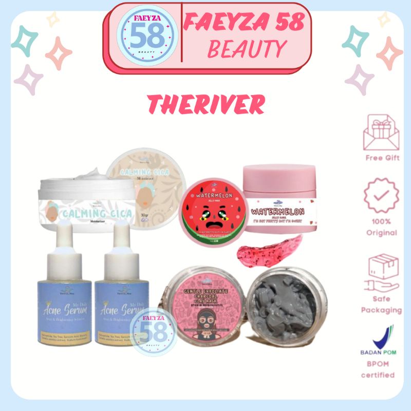 READY‼️MASKER CLAY SLEEPING MOISTURIZER SERUM ACNE  BY THERIVER SHOP