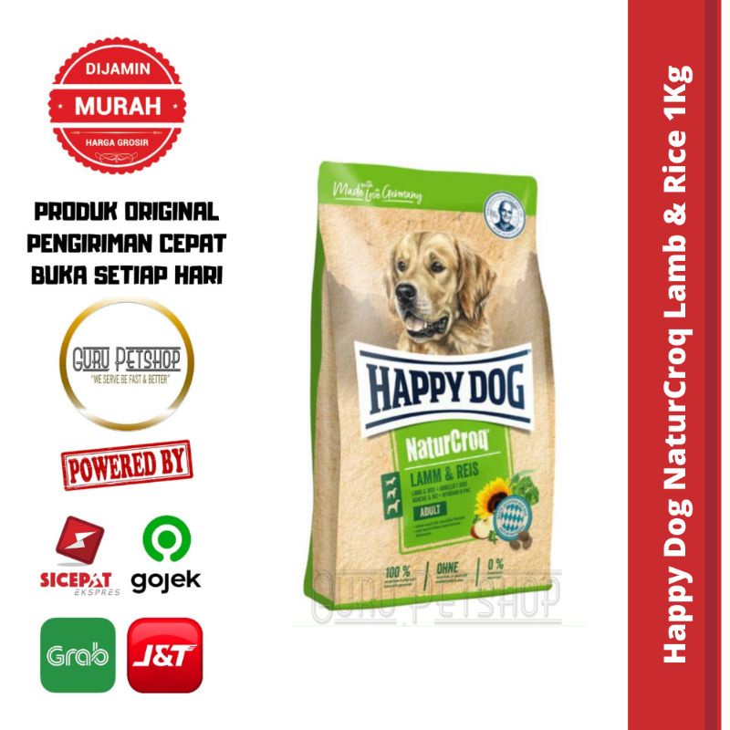 Makanan Anjing Happy Dog NaturCroq Adult Lamb &amp; Rice 1kg Freshpack