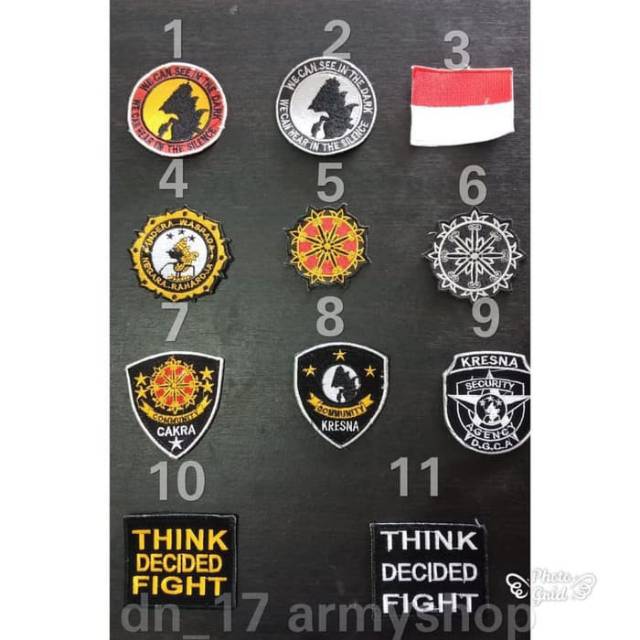 Patch bordir wayang kresna intelkam community cakra dll