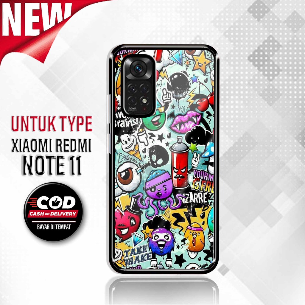 Case Redmi Note 11 - Hardcase Xiaomi Redmi Note 11 - Silikon Motif [ Aesth Grvty ] - Cassing Murah R