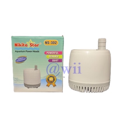 Nikita Star NS302 NS 302 Mesin Pompa power celup heads Aquarium hidroponik