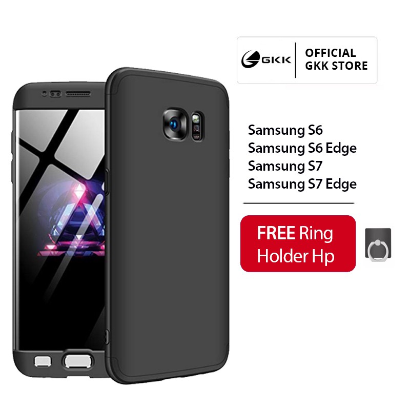GKK Samsung S6 S6 Edge / S7 S7 EDGE Casing Hardcase 360 Bumper Anti Retak Original
