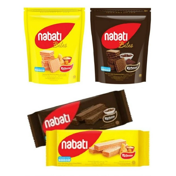 Nabati Wafer 132g, Nabati Bites 115g (Keju dan Coklat)