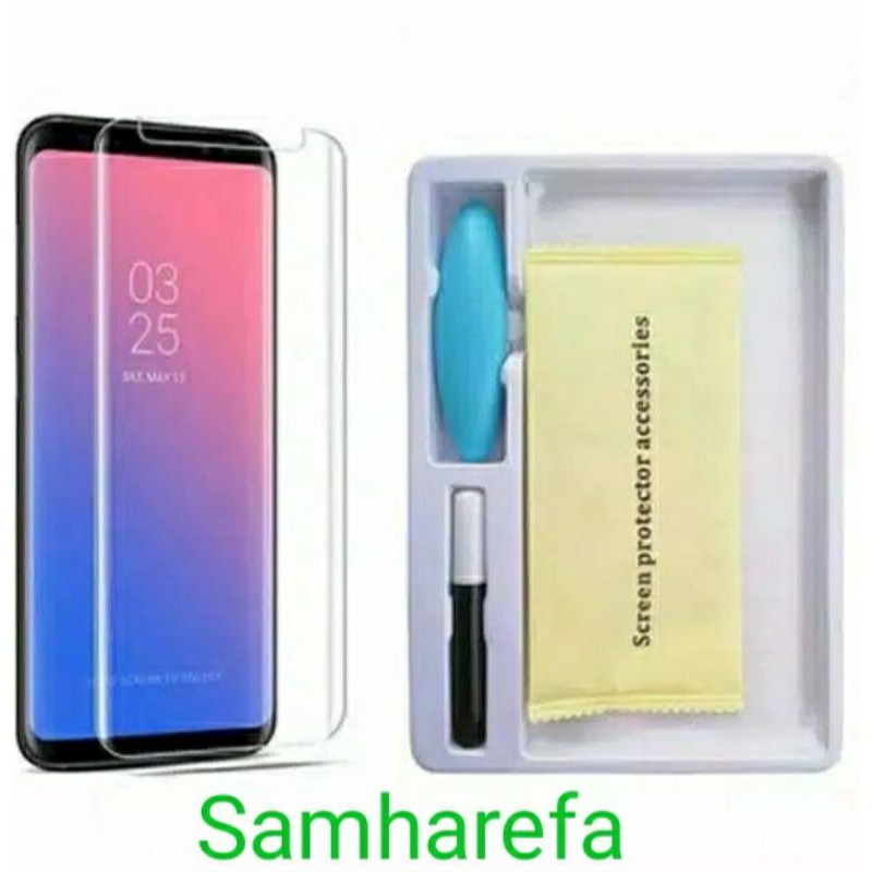 tempered glass Samsung S10+ S9+ S8+ S21+ S20+ note 9 note 8 note 20 note 10 anti gores kaca uv glass