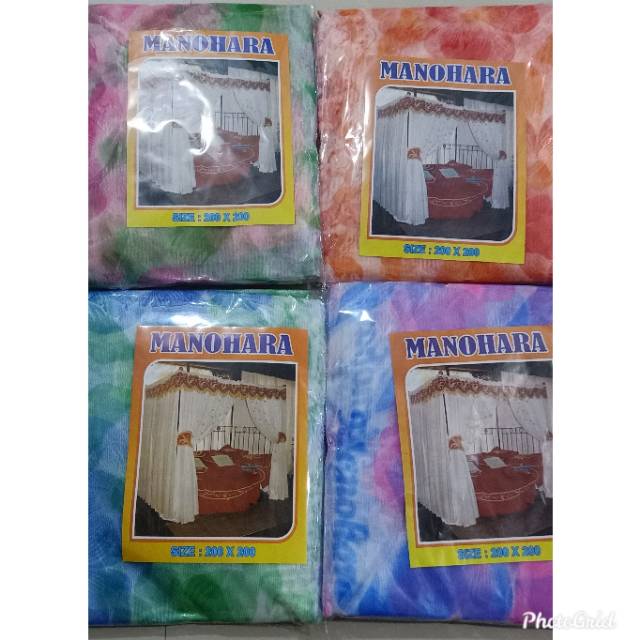 Kelambu tidur/kelambu nyamuk kotak manohara motif bunga