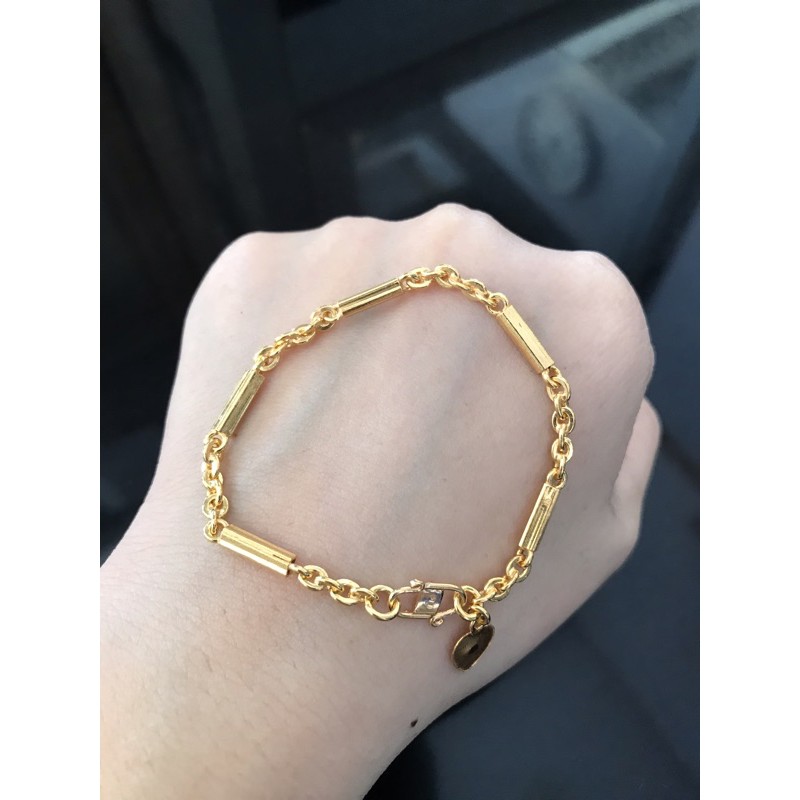 Gelang bambu nori emas asli kadar 300