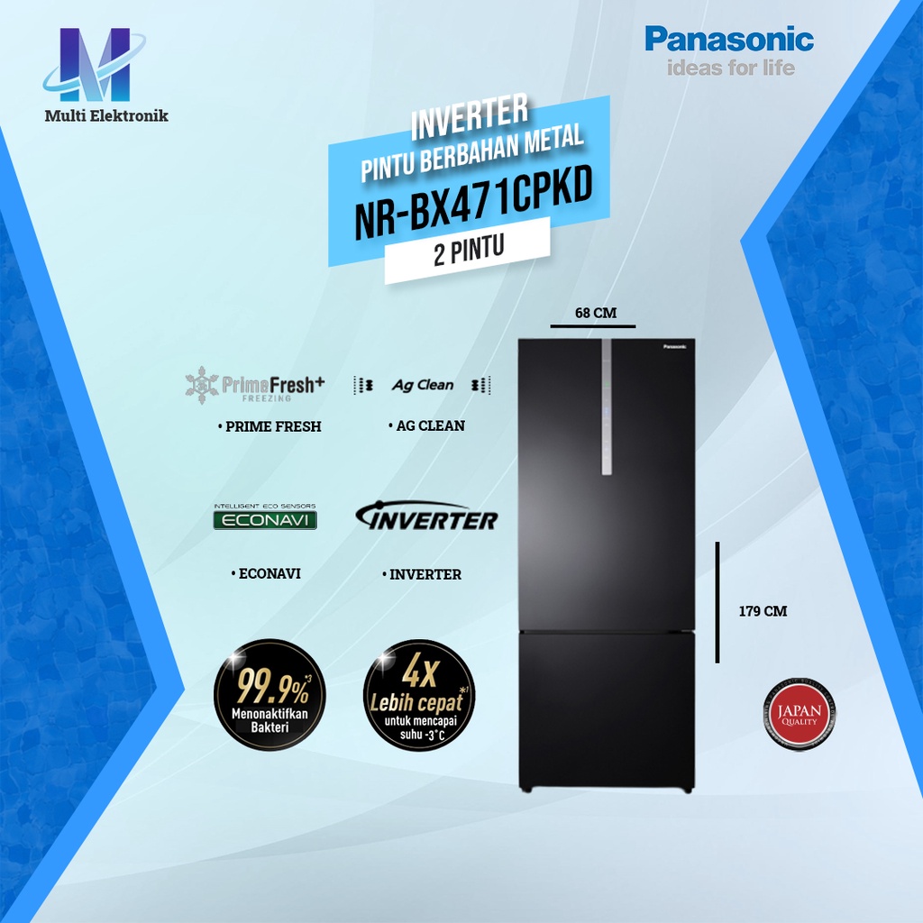 Panasonic Kulkas 2 Pintu NR-BX471CPKD 465 Liter NR BX471 / 471CPKD