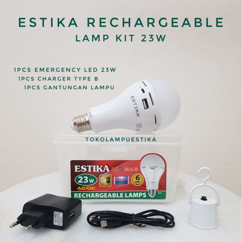 LAMPU RECHARGEABLE/ EMERGENCY/ LAMPU DARURAT/ LAMPU MAGIC ESTIKA BOX KIT
23 Watt