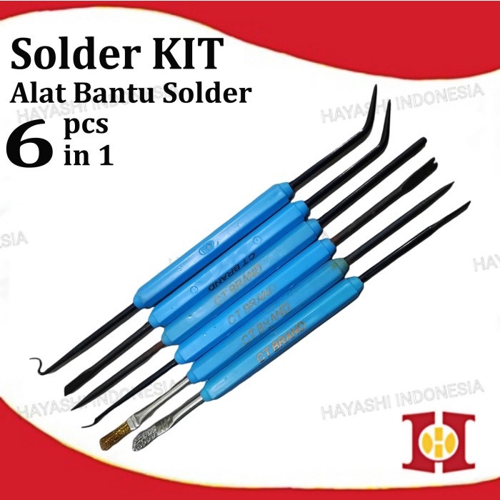 Alat Bantu Solder Soldering Assist Tool Set Kit Service Elektro 6 in 1