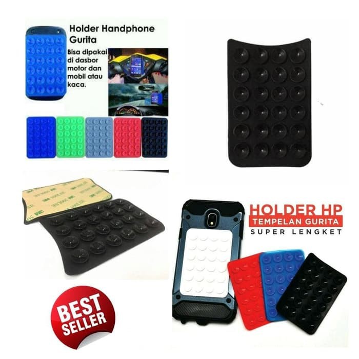 Holder Hp/Holder hp Tempel Gurita/holder motor tentakel gurita - Putih