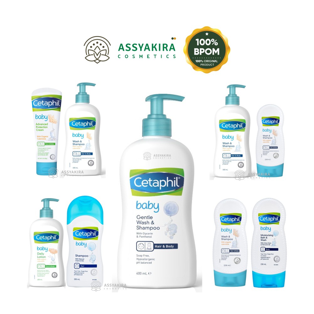 Cetaphil Baby All Varian | Wash &amp; Shampoo | Daily Lotion | Advance Protection Cream | Diaper Cream Calendula