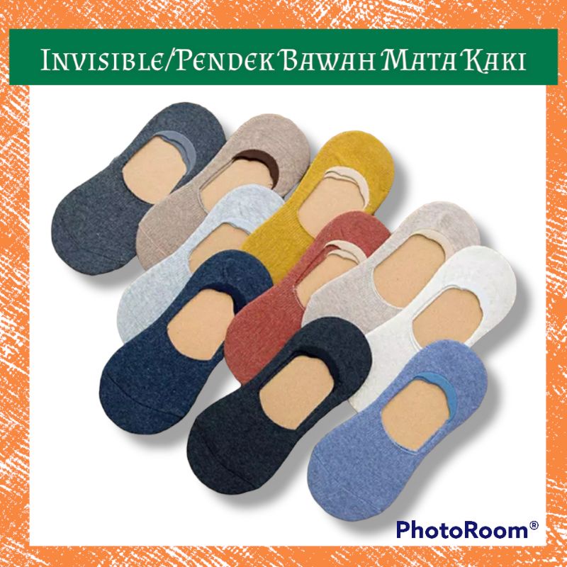 Hidden Socks Kaos Kaki Invisible Tidak Terlihat Kaos Kaki Pendek Casual Import