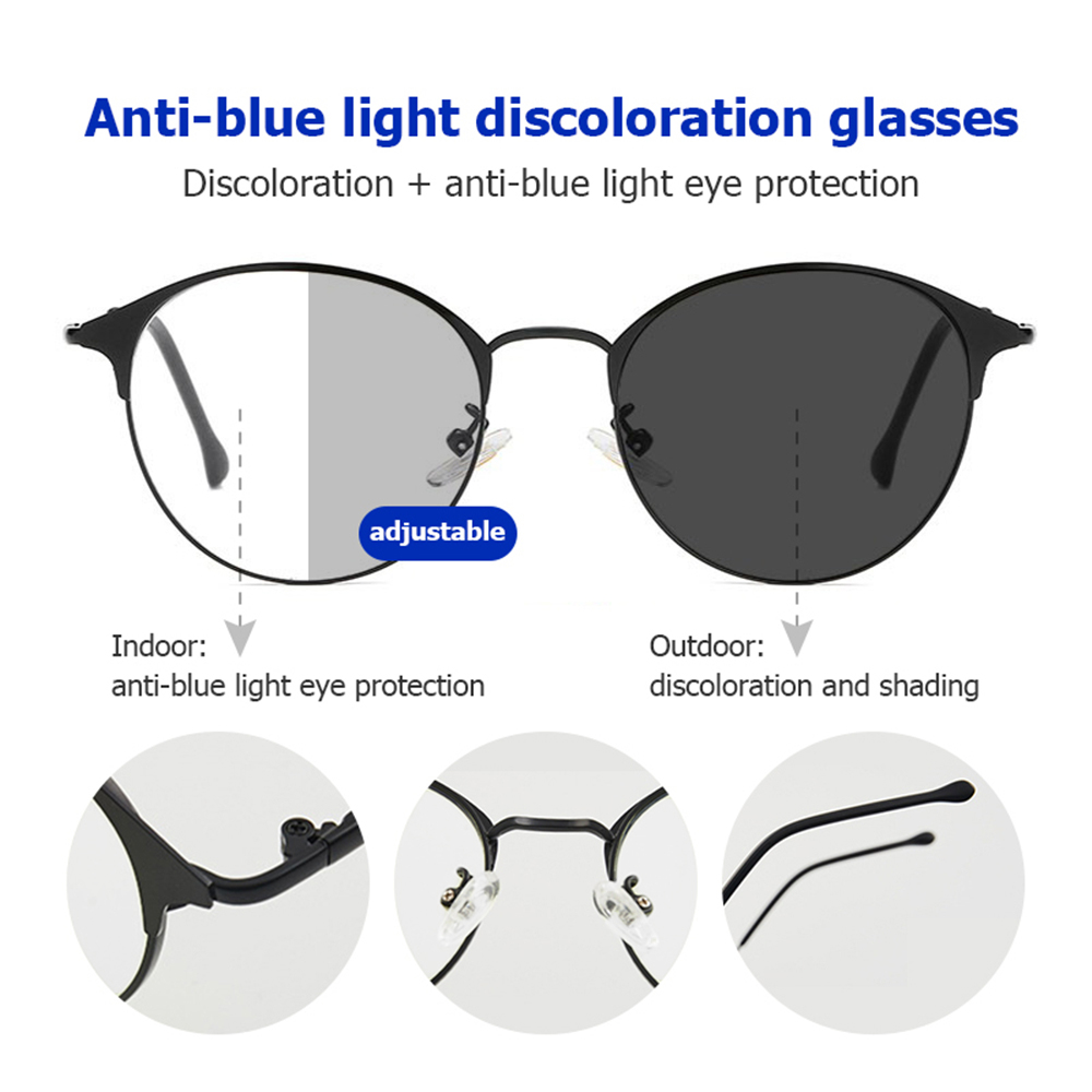 [PROMO] 2 In 1 Lensa Photocromic Kacamata Berubah Warna Style Kacamata Anti Radiasi Blueray Unisex - AG2